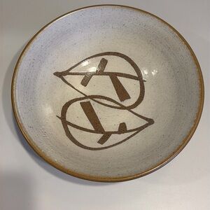 Handcrafted Ceramic Bowl with Leaf Design